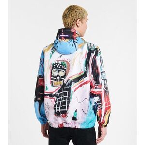 Jean-Michel Basquiat Members Only Men's Artesta Windbreaker Jacket Hooded Sz L
